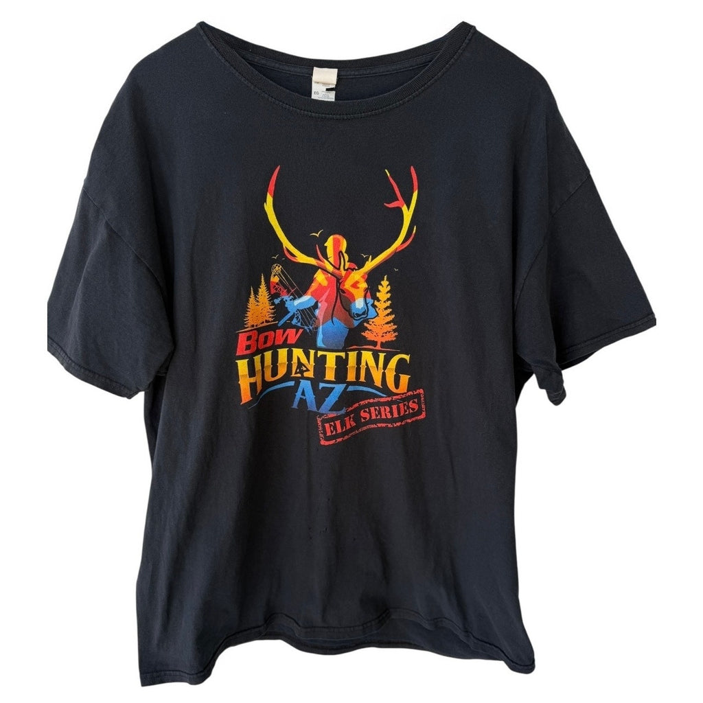 Bow Hunting AZ Elk Series T-Shirt Mens XL Black Graphic Outdoor Tee