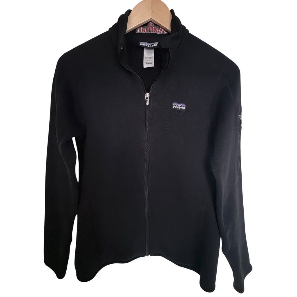 Patagonia Womens Small Black Zip Performance Fleece Jacket Lightweight Outdoor