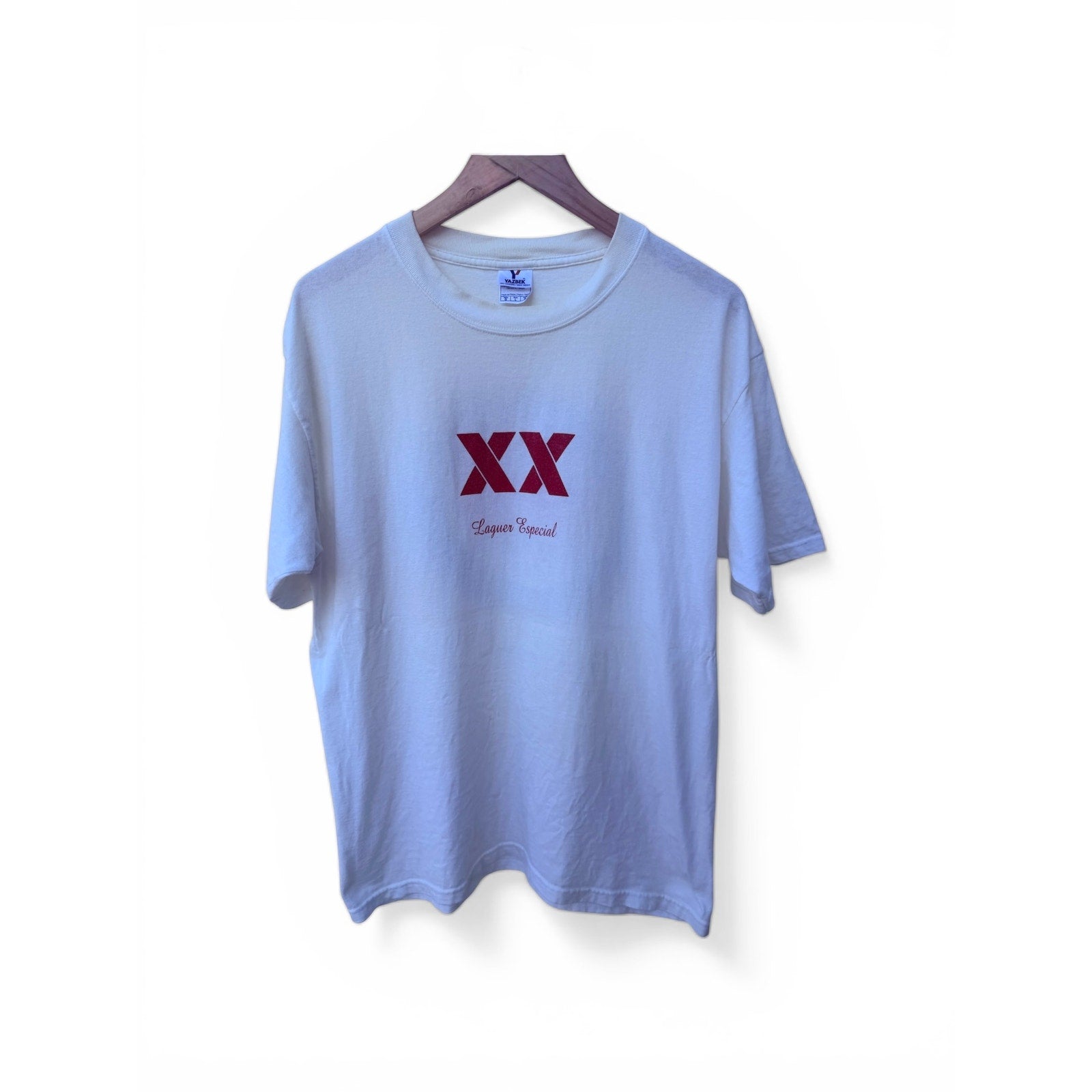 Dos Equis Lager Especial Graphic T Shirt Mens Large White