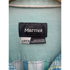 Marmot Plaid Long Sleeve Hiking Shirt Womens Small Blue Green - product photo 3