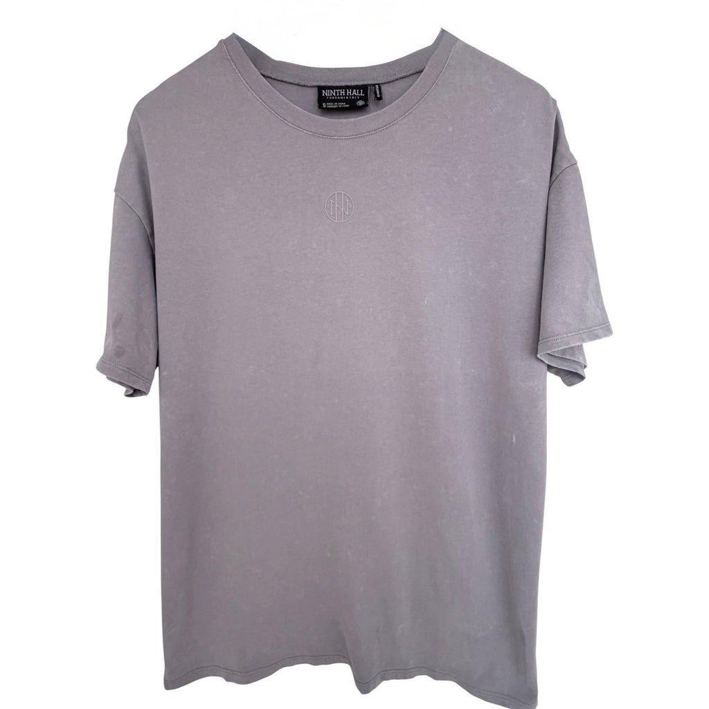 Ninth Hall Fundamentals T Shirt Mens Small Gray Minimalist Logo Streetwear Tee