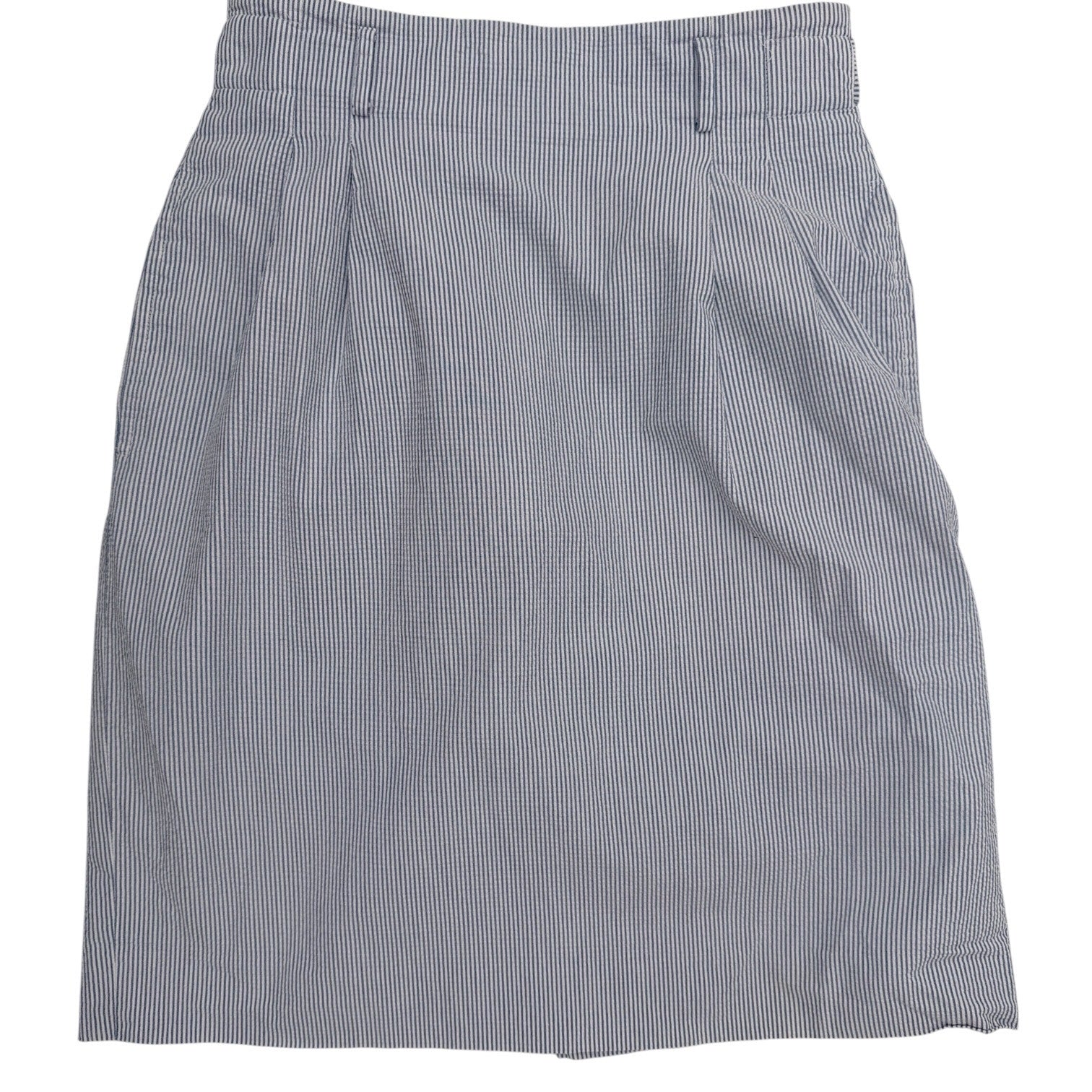 Ralph Lauren Skirt Womens Size 2 Blue White Seersucker Striped Mini Skirt
