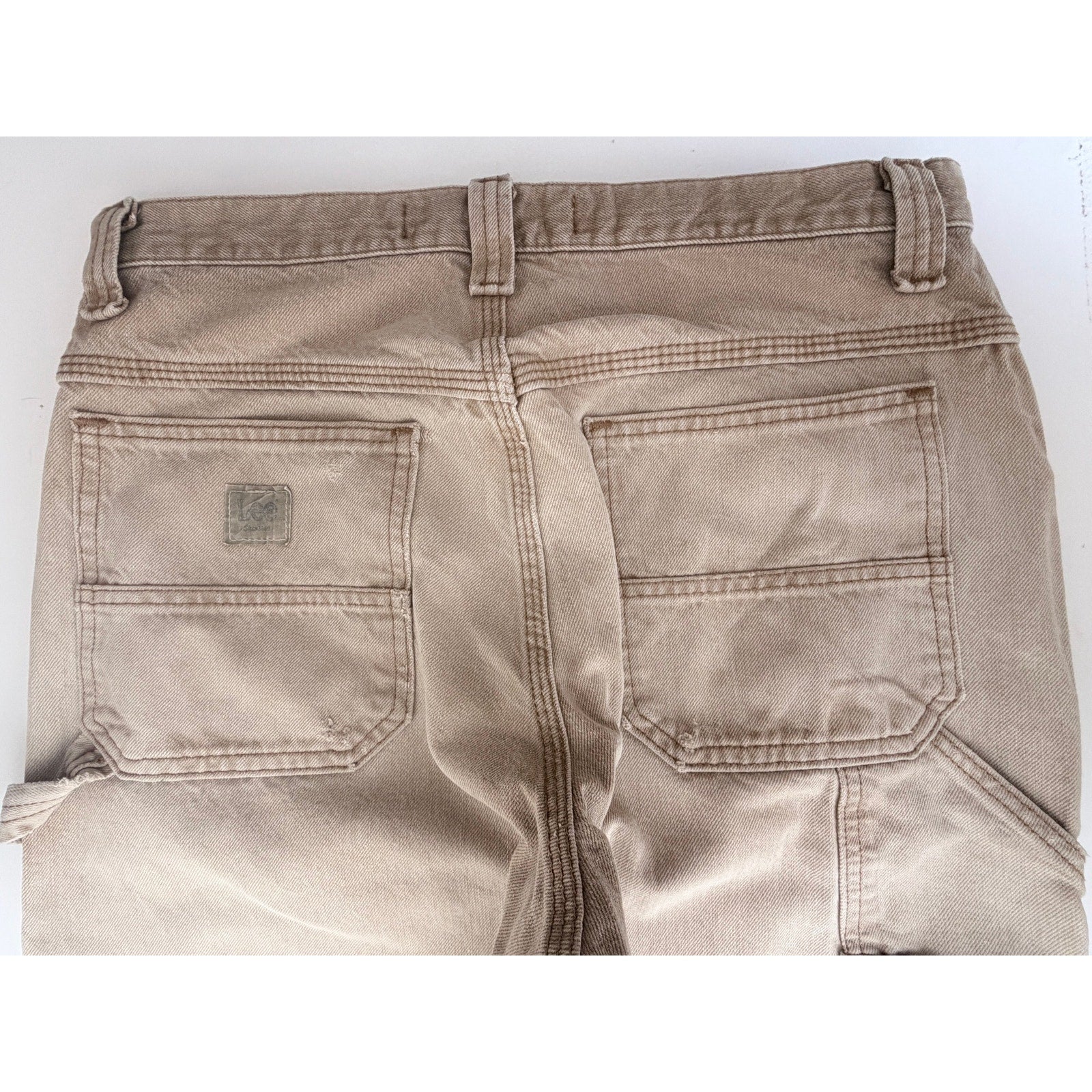 Lee Carpenter Mens 32x32 Tan Carpenter Pants Workwear Cotton Straight Leg