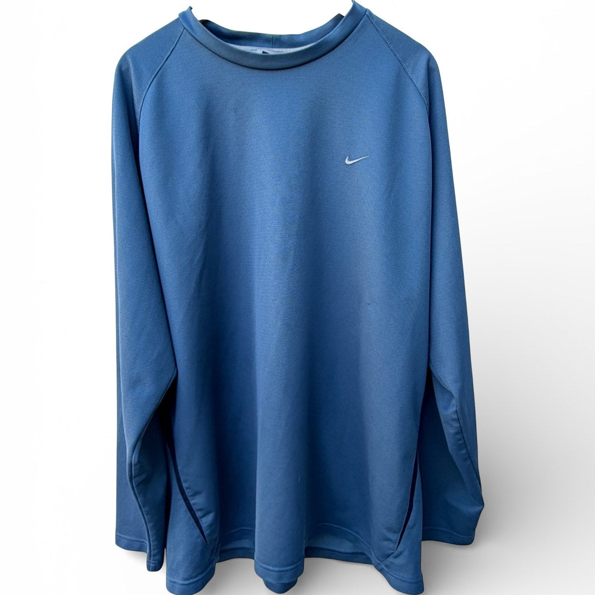 Nike Vintage Silver Tag Long Sleeve Shirt Large Tall Blue