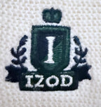 IZOD Men's White Cable-Knit Mock Neck Striped Sweater — view 4