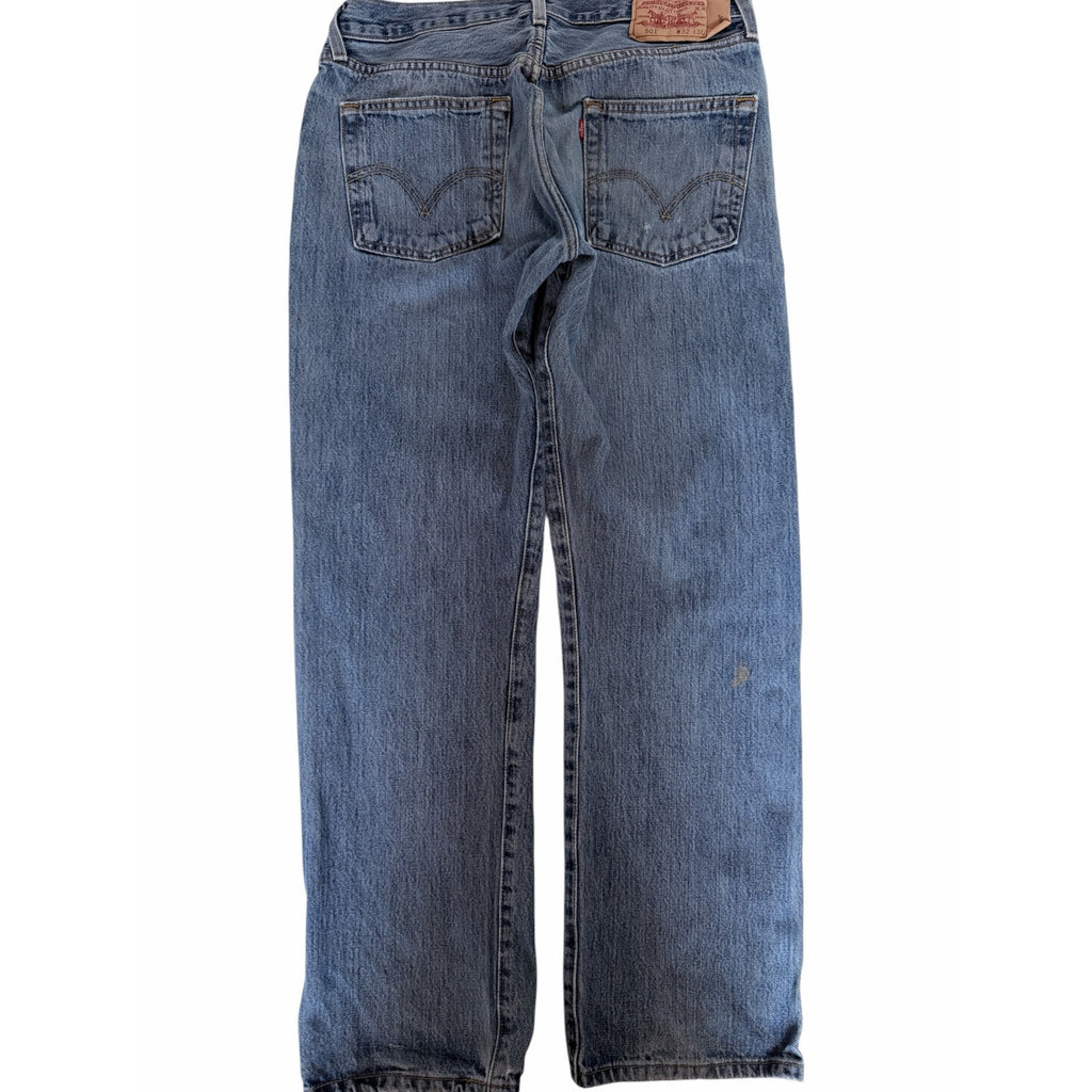 Levi Strauss 501 Jeans Mens 32x30 Blue Denim Button Fly Straight Leg Pants