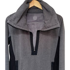 Lululemon Women's Gray Colorblock Hooded Hoodie — back view