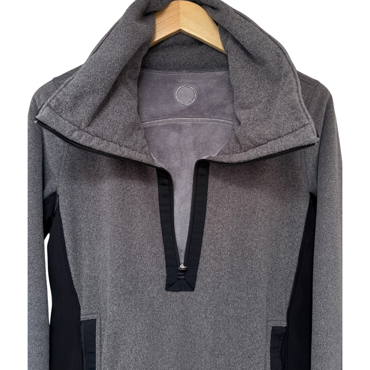 Lululemon Women's Gray Colorblock Hooded Hoodie — back view