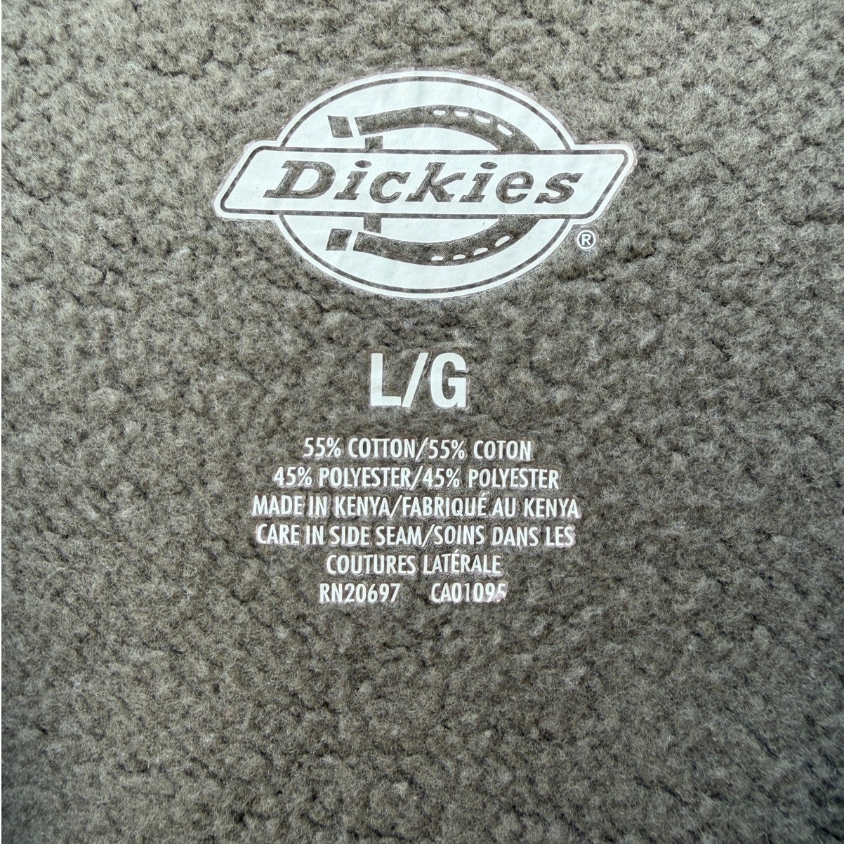 Dickies Hoodie Mens L Olive Green Workwear Pullover Streetwear