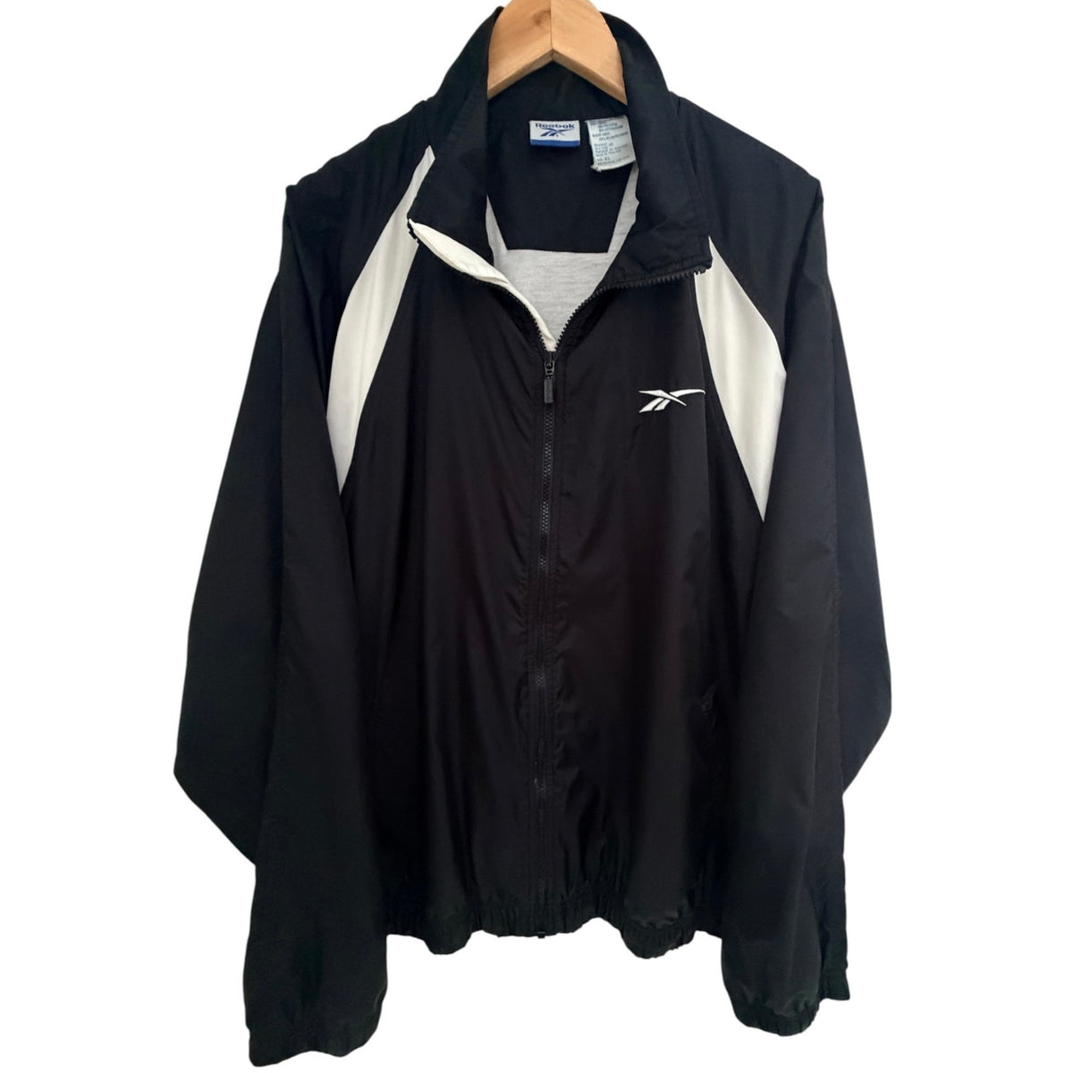 Vintage Reebok Men's Colorblock Windbreaker Jacket XL Black