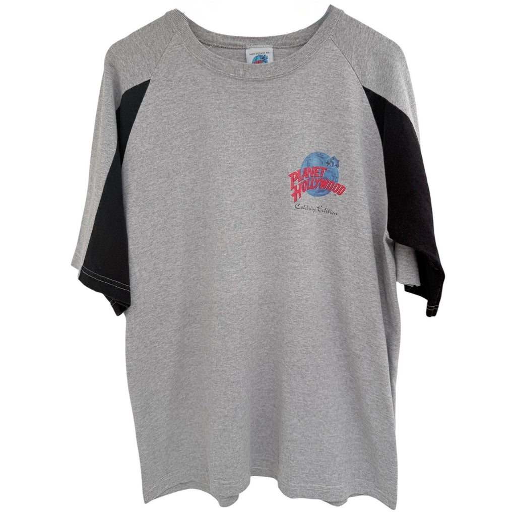 Planet Hollywood T Shirt Mens Large Gray Black Celebrity Collection USA Made