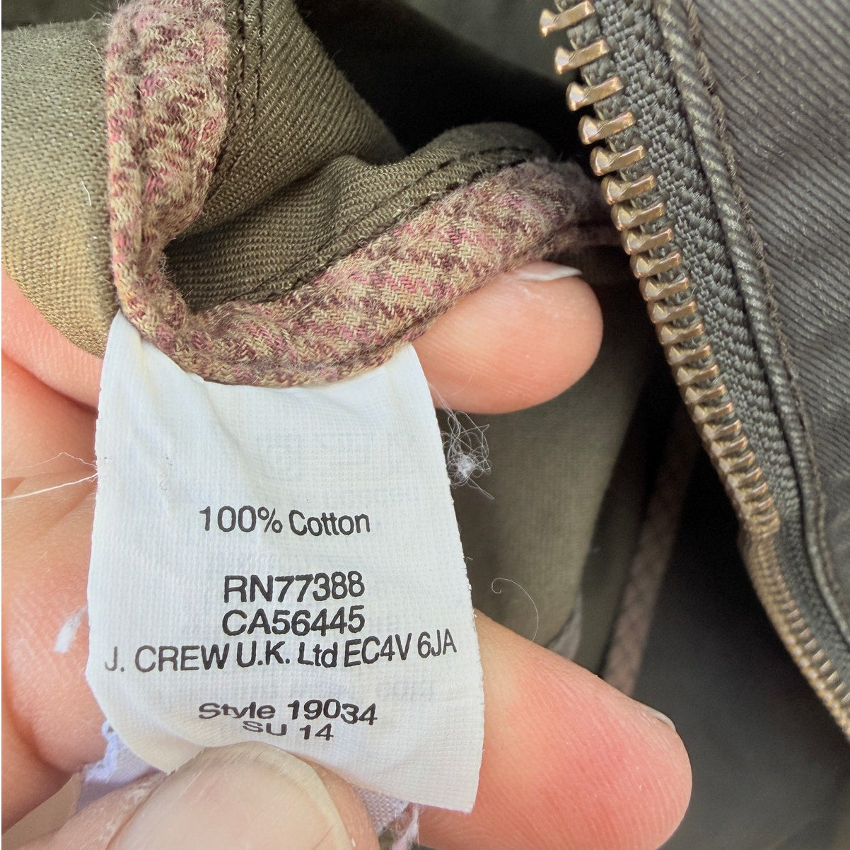 J Crew Womens Small Olive Green Utility Jacket Military Field Cotton