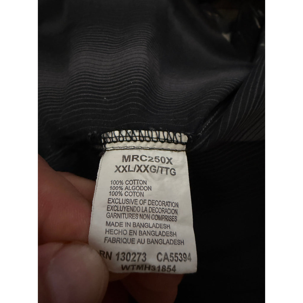 Wrangler Rock 47 Men's Black Western Snap Shirt XXL Pinstripe Long Sleeve