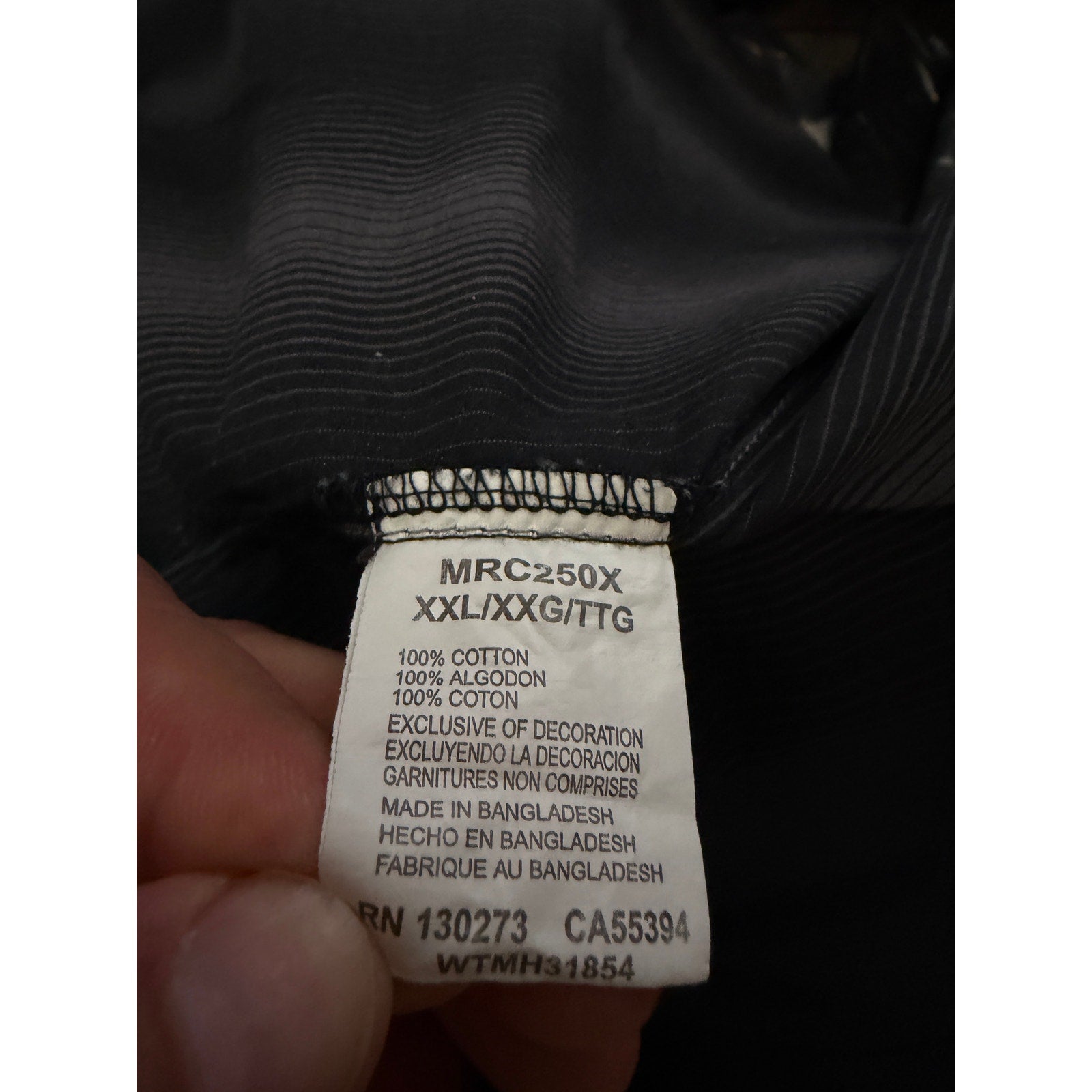 Wrangler Rock 47 Men's Black Western Snap Shirt XXL Pinstripe Long Sleeve