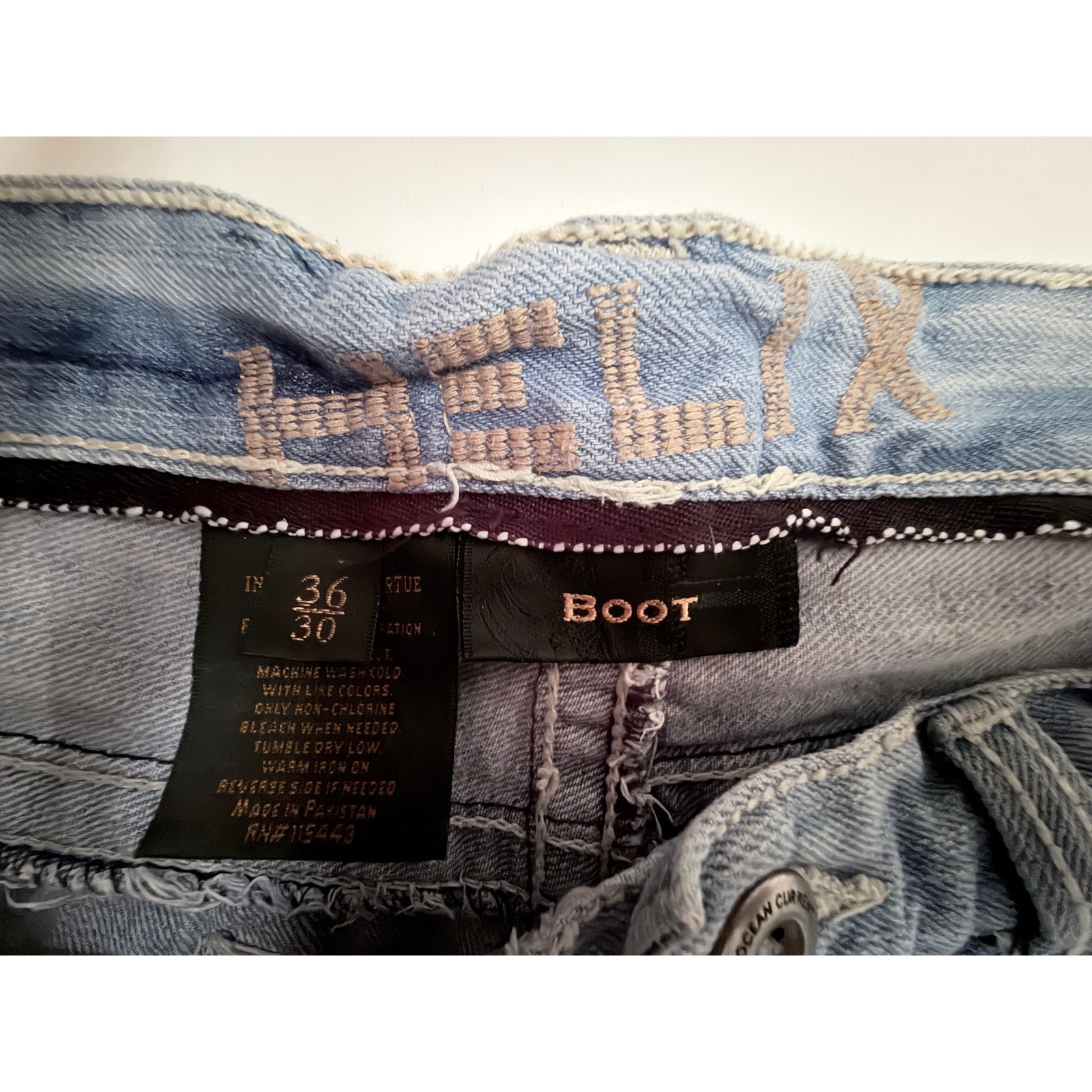 Helix Boot Cut Jeans Men's 36x30 Light Wash