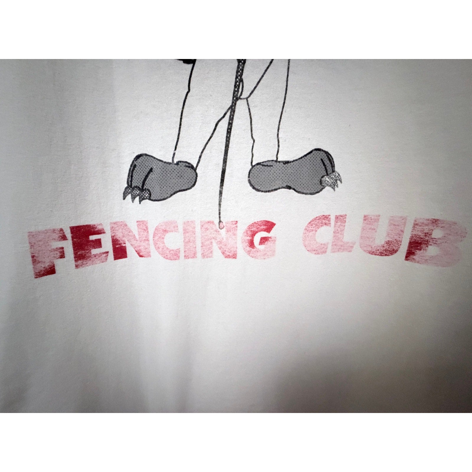 Vintage CHS Fencing Club Double Sided Graphic T-Shirt Made USA Hanes XL