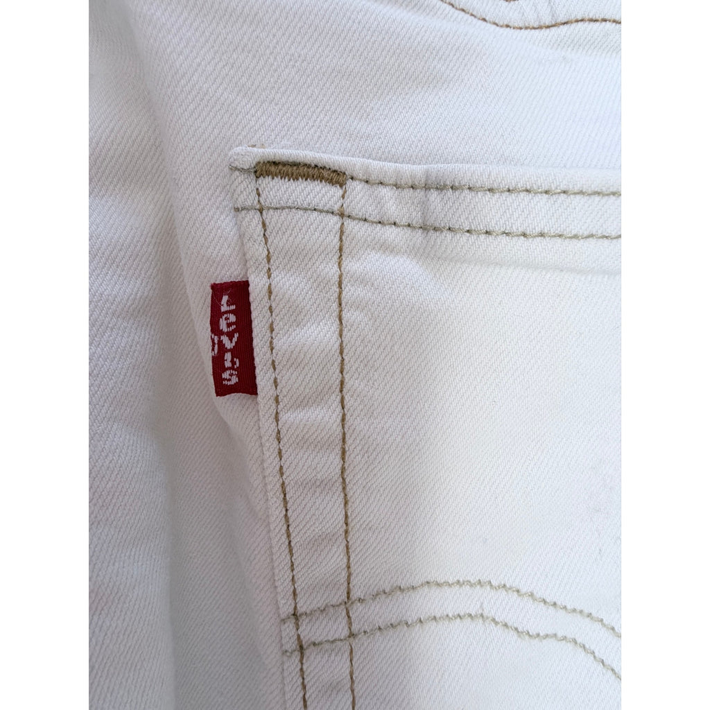 Levis 502 Jeans Mens 36x30 White Denim Straight Leg Pants