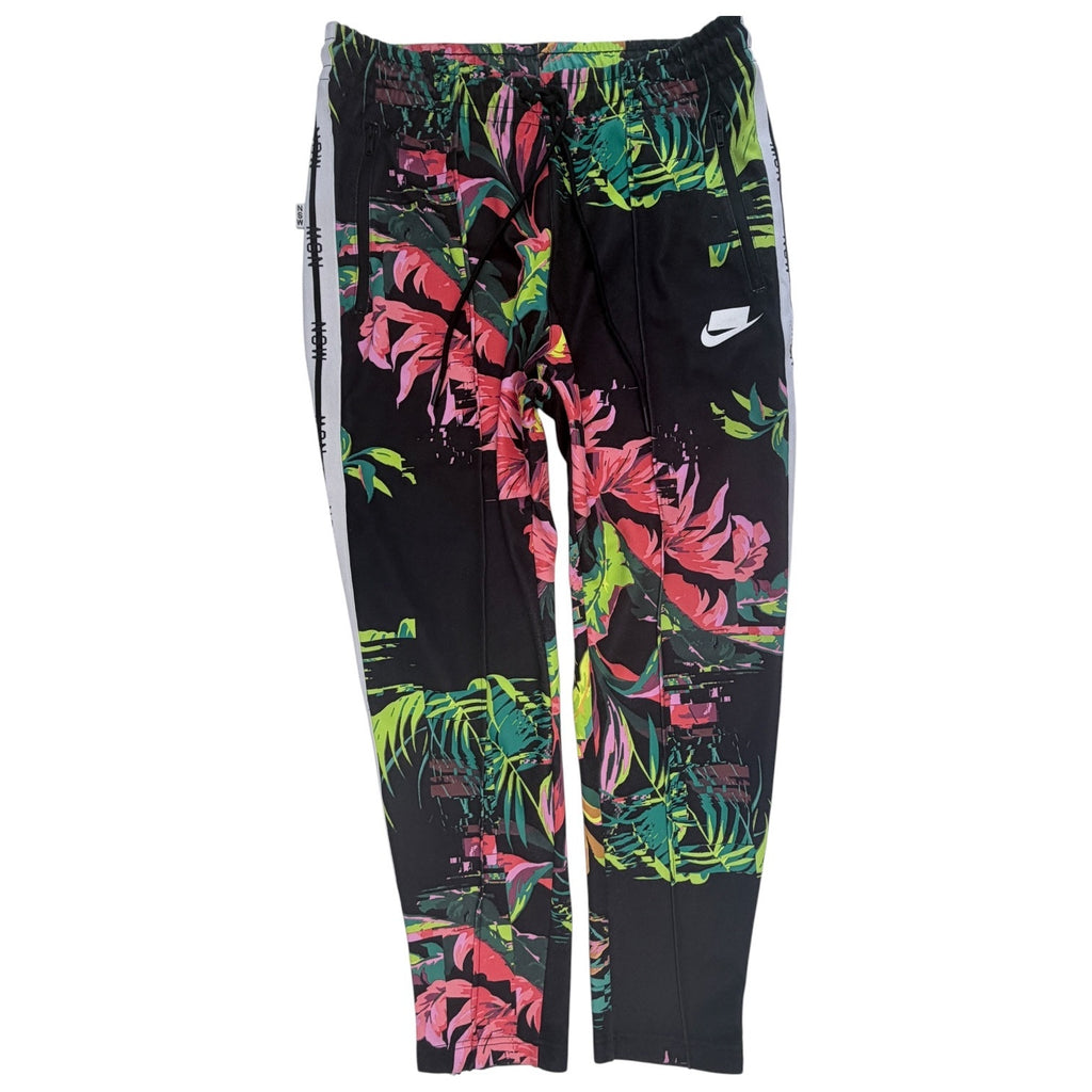 Nike Floral Jogger Pants Mens Large Black Tropical Track Pants