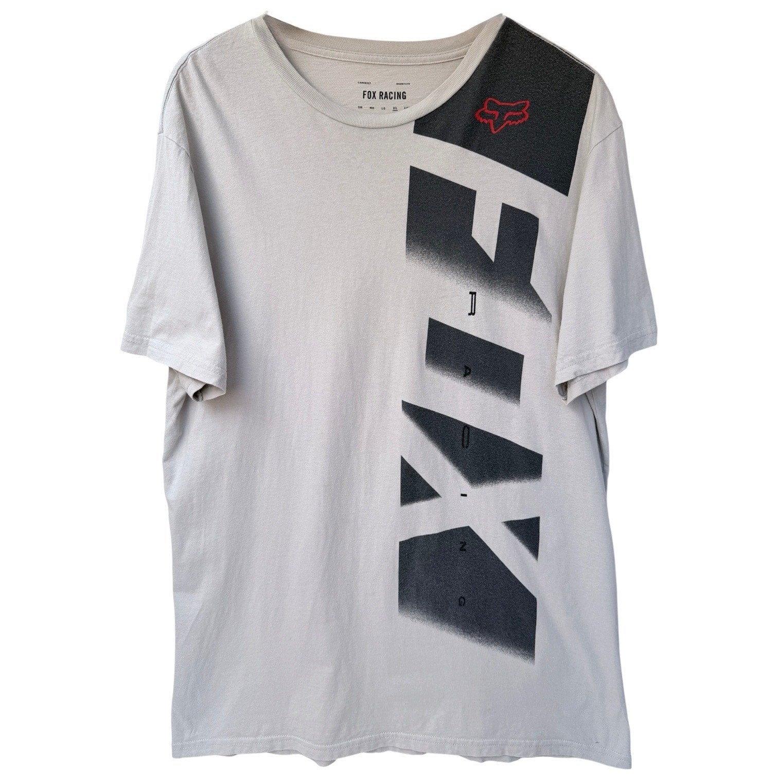 Fox Racing T Shirt Mens XL White Graphic Logo Moto Racing Cotton Tee