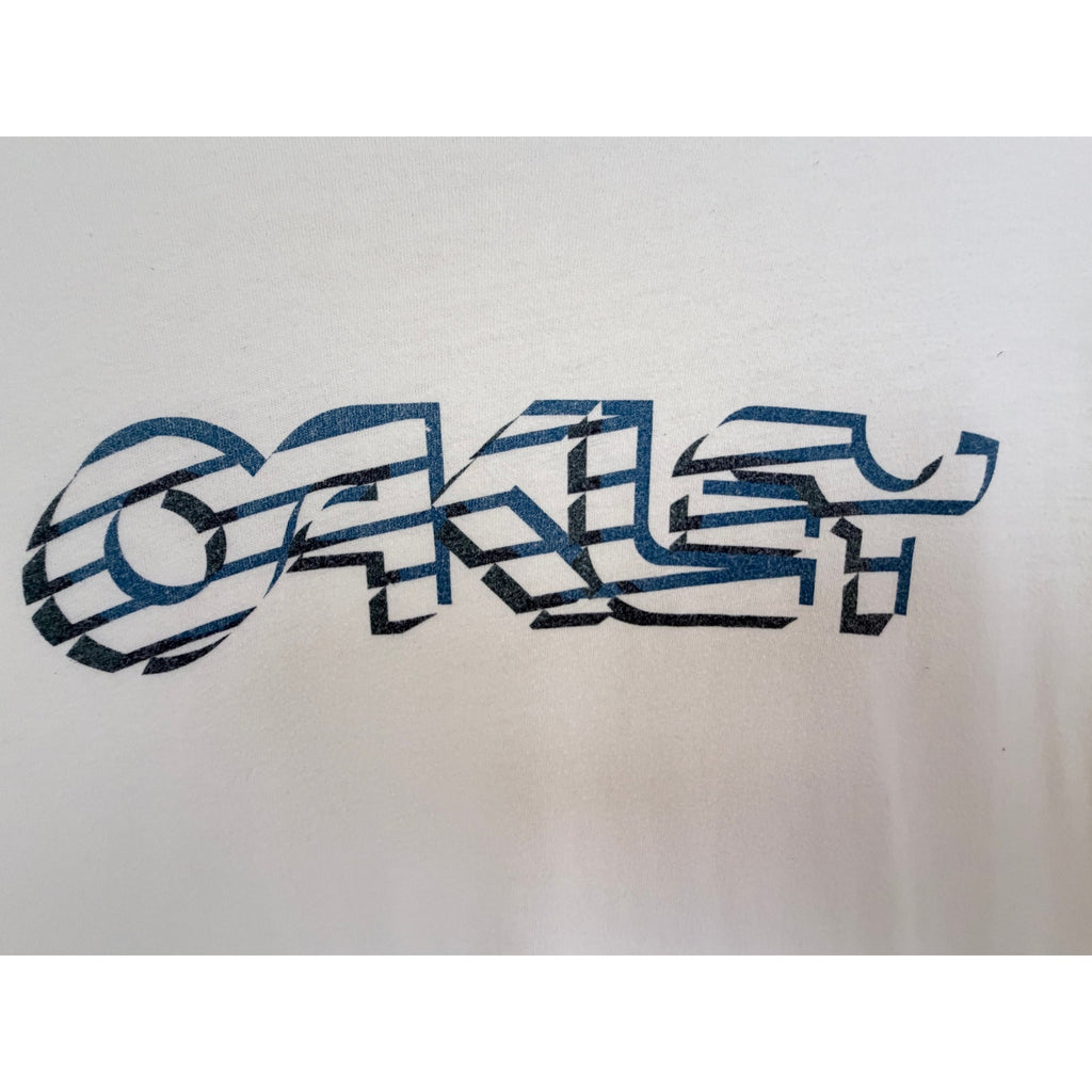 Oakley Graphic T Shirt Mens Size XL White Logo Short Sleeve