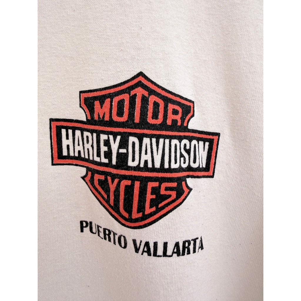 Harley Davidson Puerto Vallarta Mexico T Shirt White Eagle Graphic