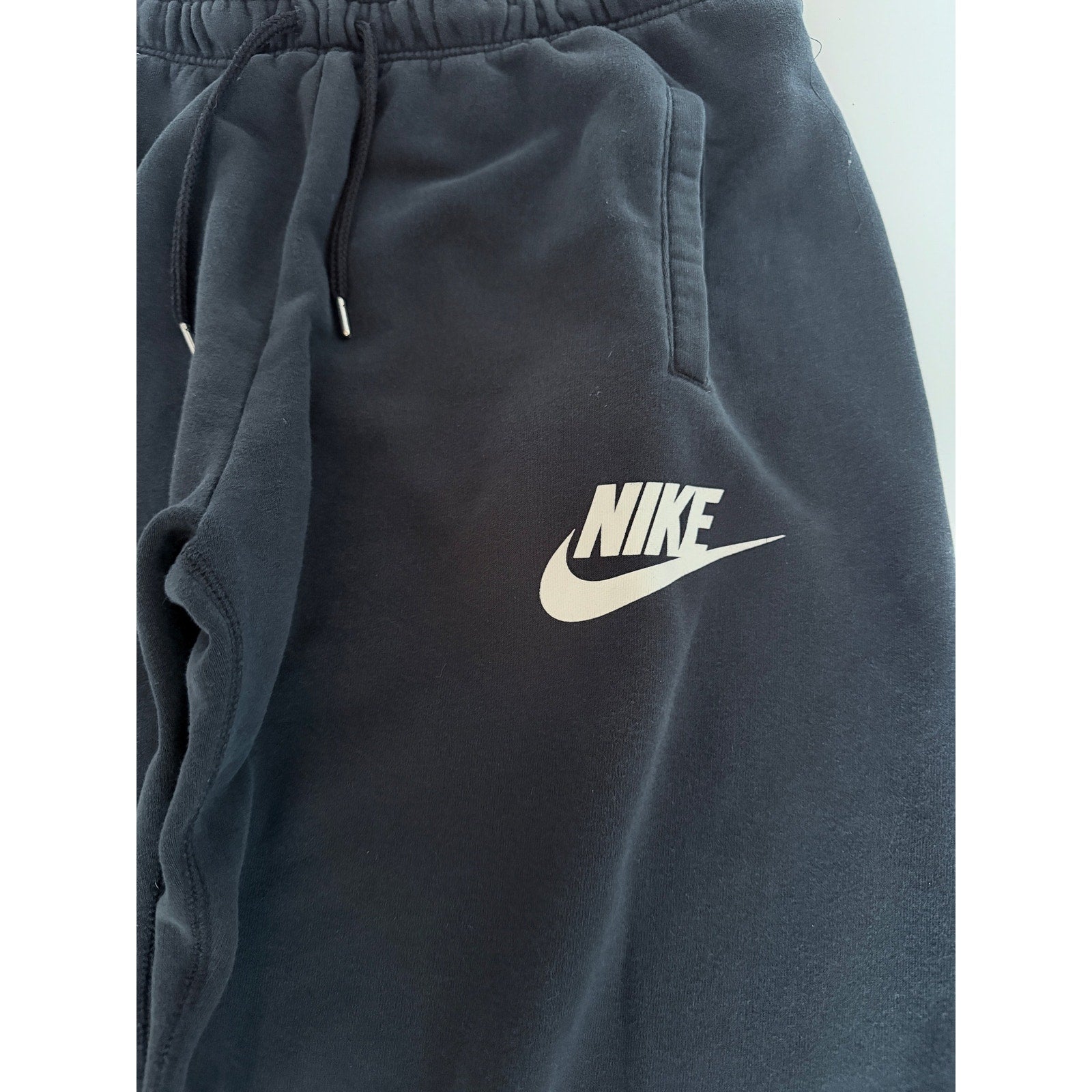 Nike Jogger Sweatpants Mens Large Black Athletic Lounge Pants Swoosh Logo