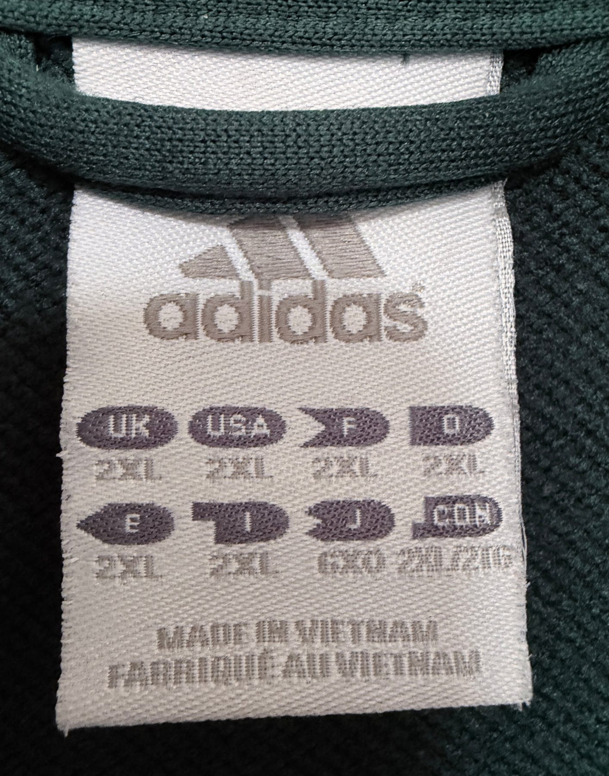 adidas Men's Green Real Madrid Colorblock Full-Zip Mock Neck Jacket — brand label