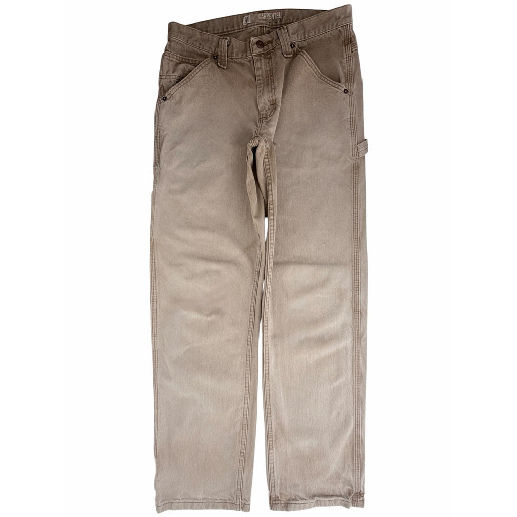 Lee Carpenter Mens 32x32 Tan Carpenter Pants Workwear Cotton Straight Leg