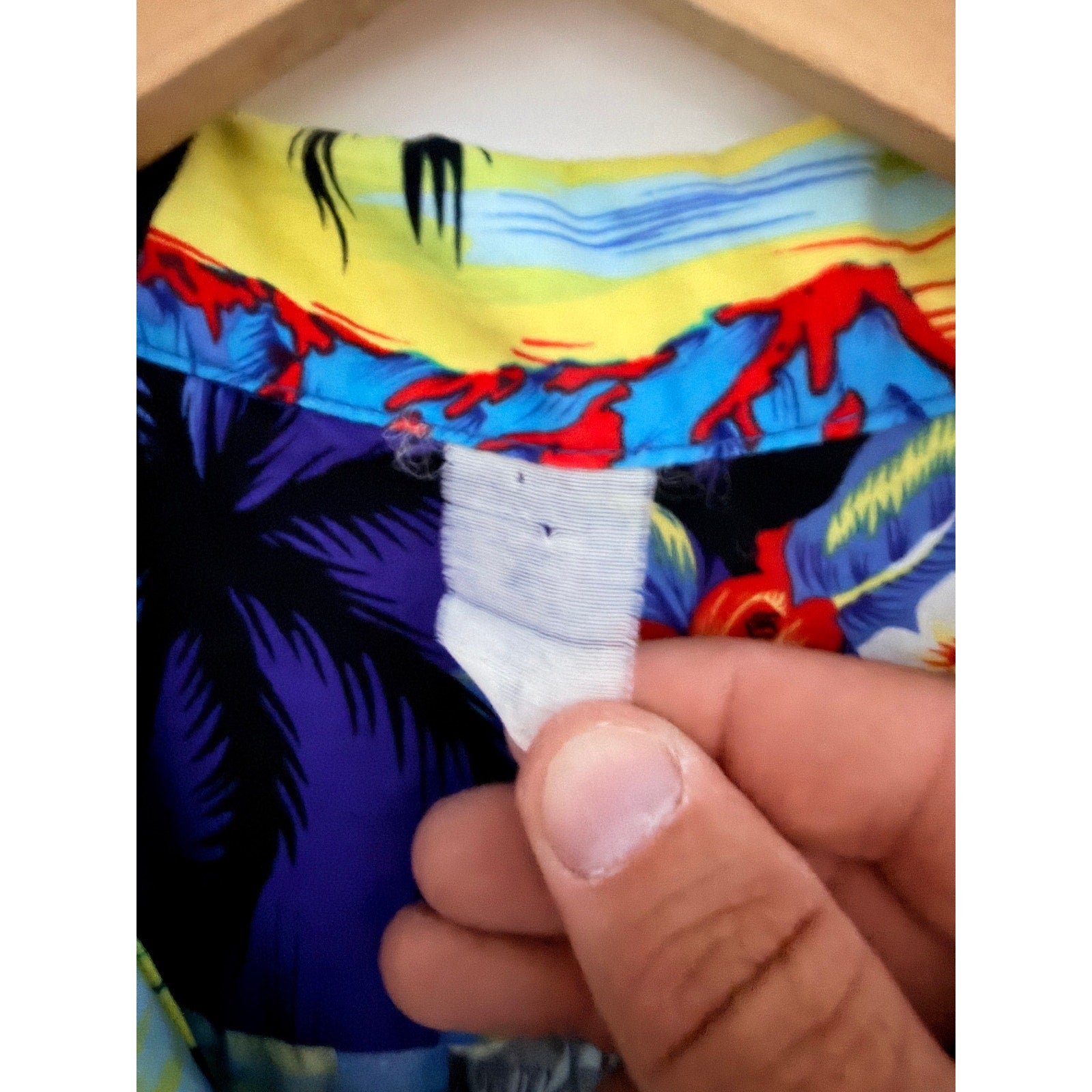 Palmwave Hawaiian Shirt Mens XL Blue Tropical Aloha Beach Button Up