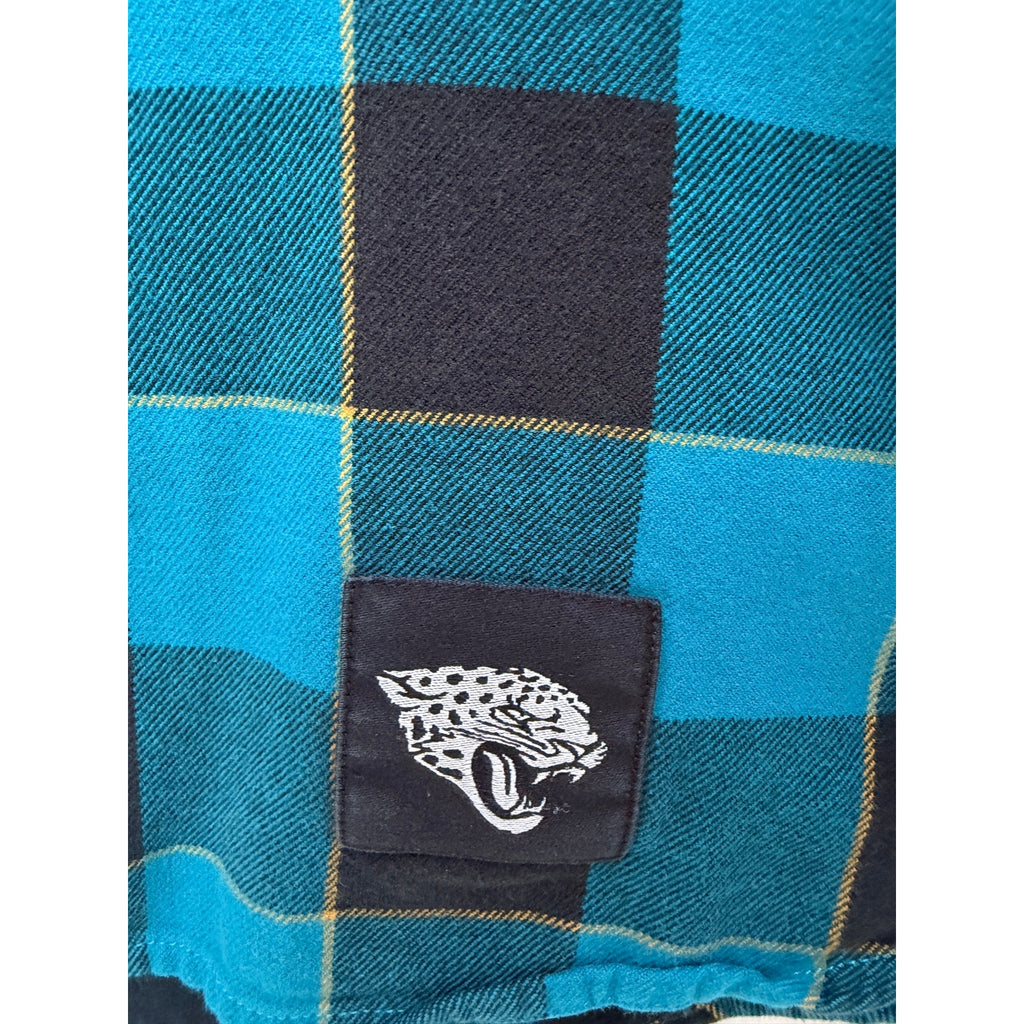 Levis NFL Jacksonville Jaguars Plaid Flannel Shirt Mens XL Teal Black Button Up