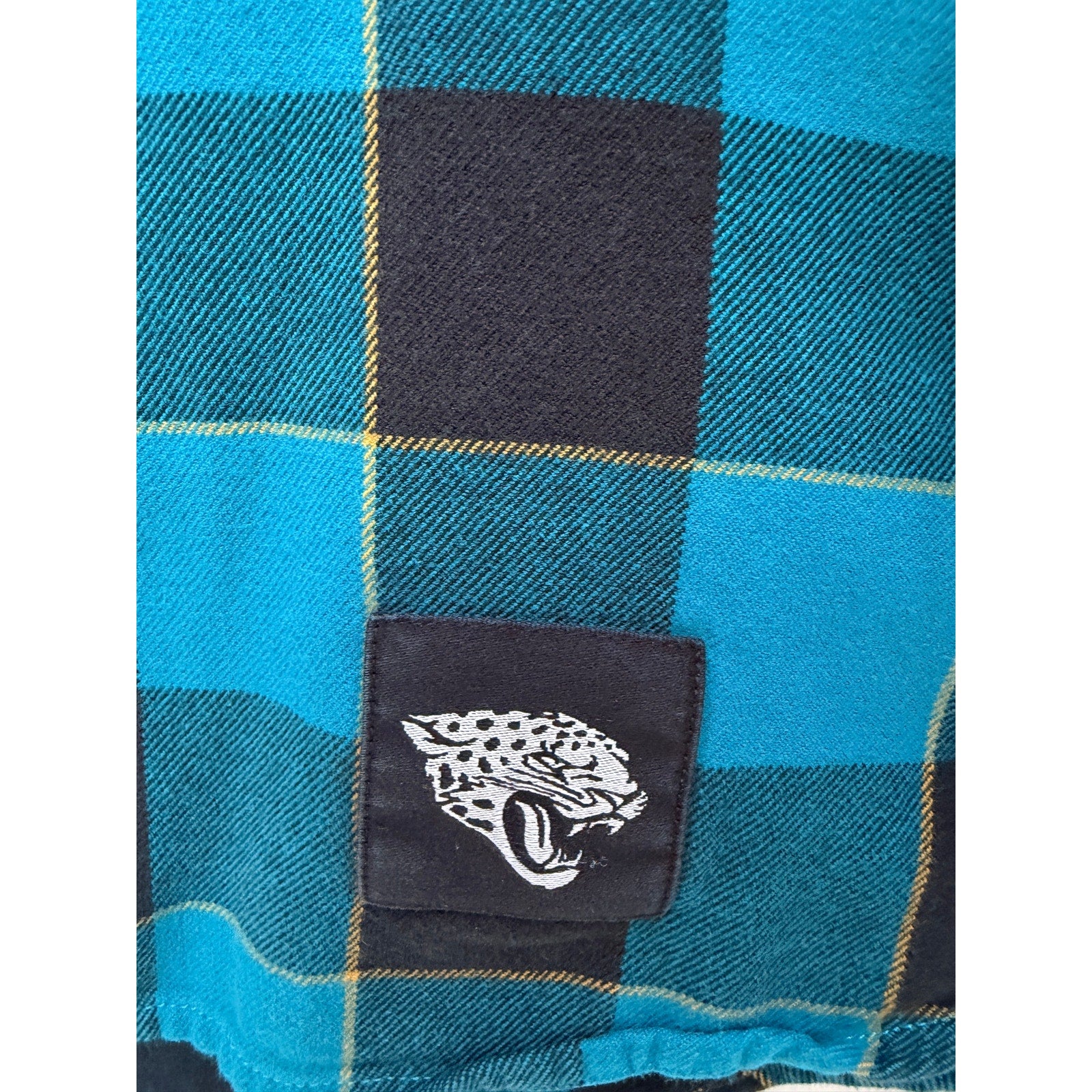 Levis NFL Jacksonville Jaguars Plaid Flannel Shirt Mens XL Teal Black Button Up