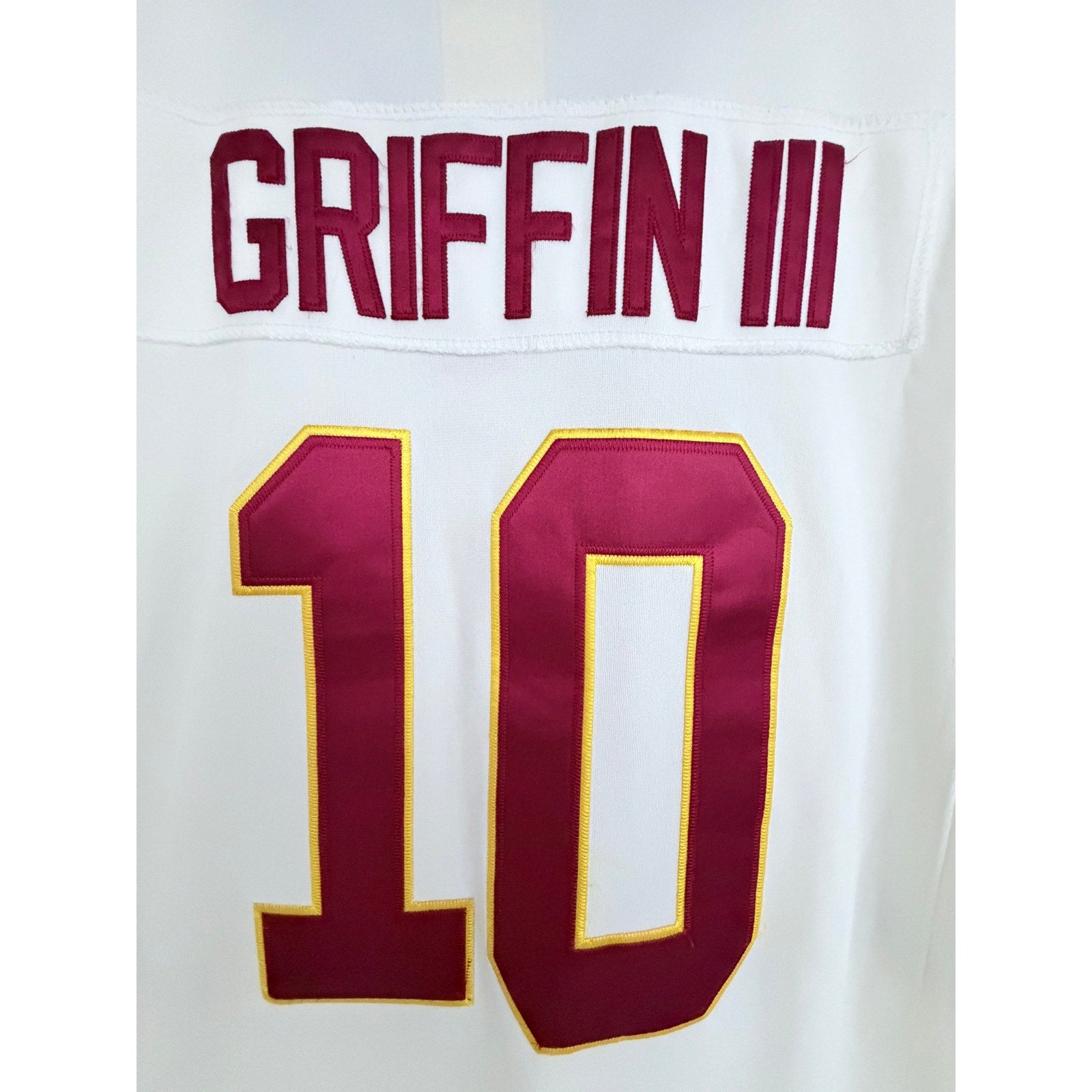 Nike Washington Commanders Robert Griffin III 10 NFL Field Jersey Mens XL White
