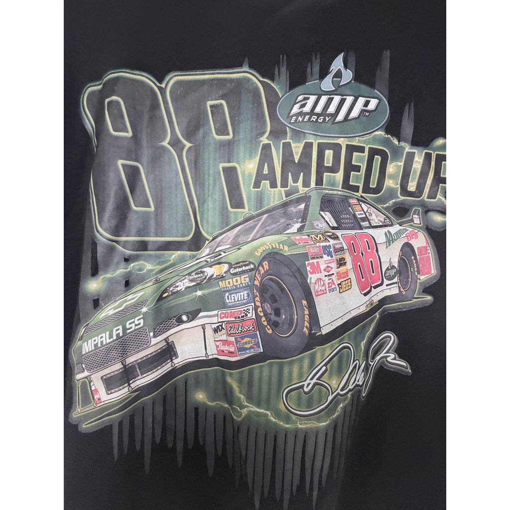 Dale Earnhardt Jr 88 Amp Energy NASCAR Womens Cropped Graphic T Shirt Black 3XLT