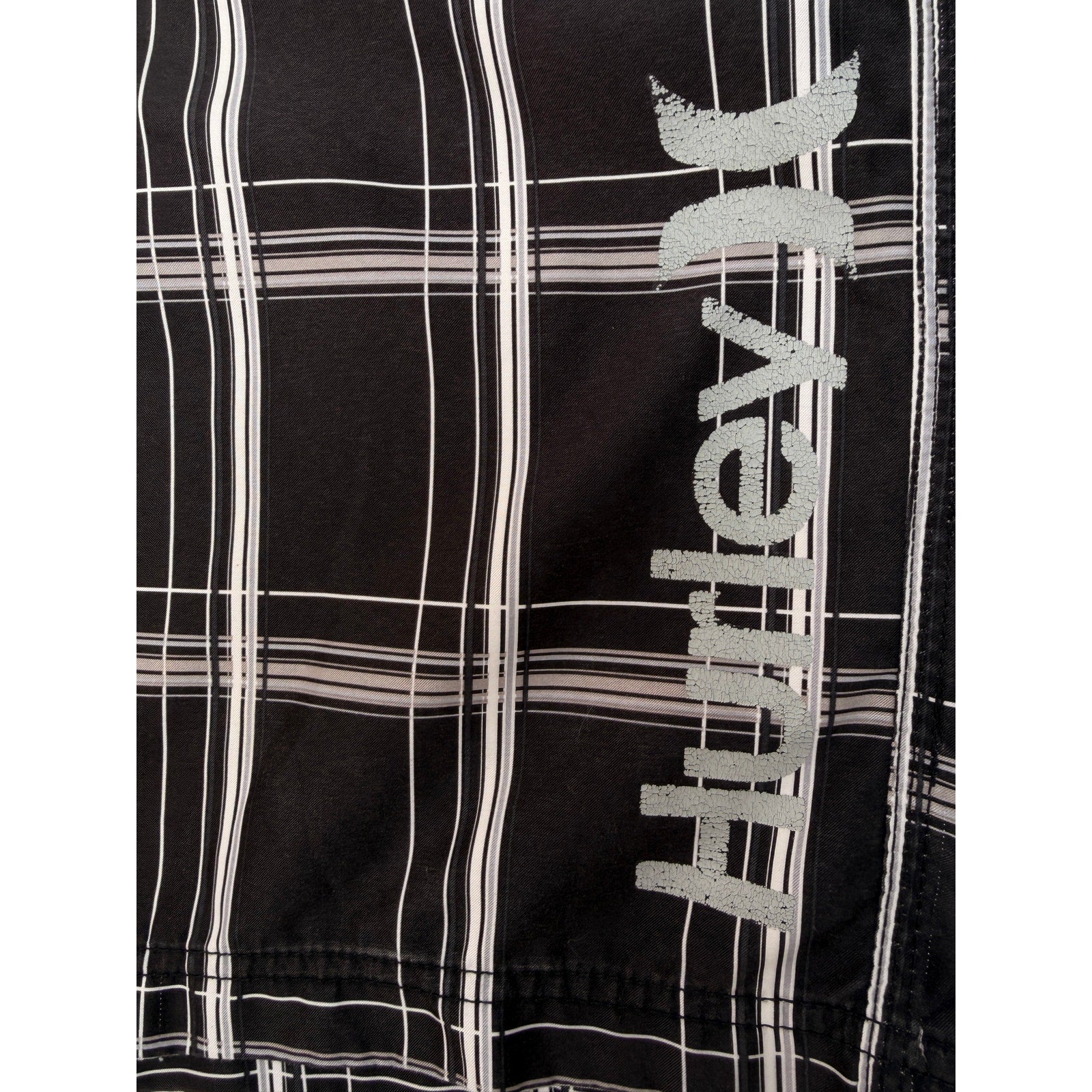 Hurley Board Shorts Mens 34 Black Plaid Swim Surf Shorts