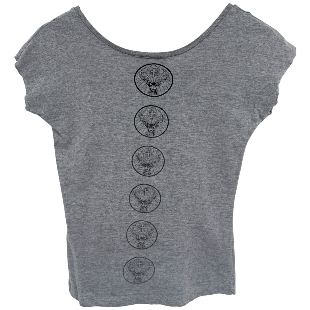 Jagermeister Graphic T Shirt Womens M L Gray Embroidered Logo Tee