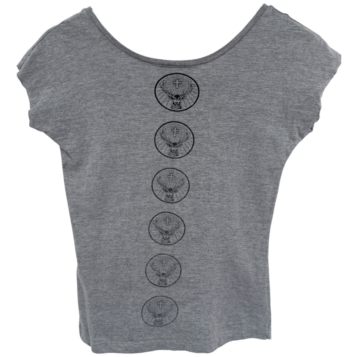 Jagermeister Graphic T Shirt Womens M L Gray Embroidered Logo Tee