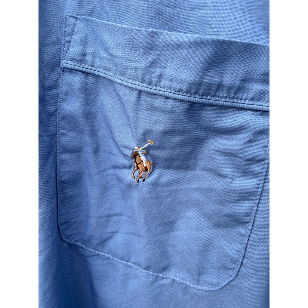 Polo Ralph Lauren Button Down Shirt Mens XL Blue Sleepwear Lounge Cotton