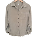 L.L.Bean Women's Gray Plaid Button-Up — front view