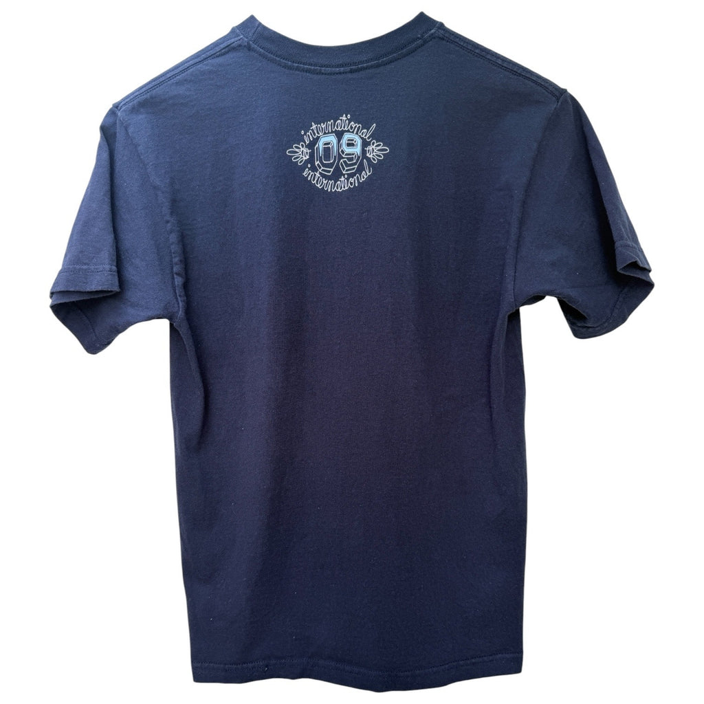 Hurley Graphic T Shirt Womens Large Navy Blue Logo Surf Skate Style Tee