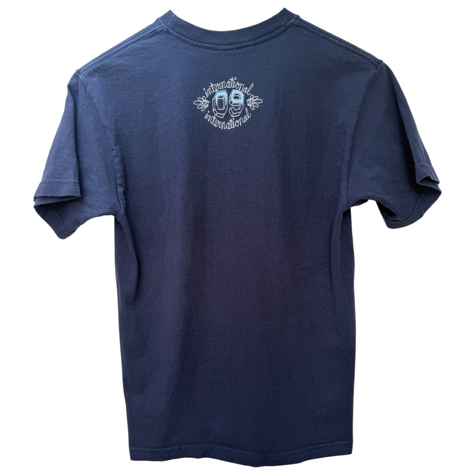 Hurley Graphic T Shirt Womens Large Navy Blue Logo Surf Skate Style Tee