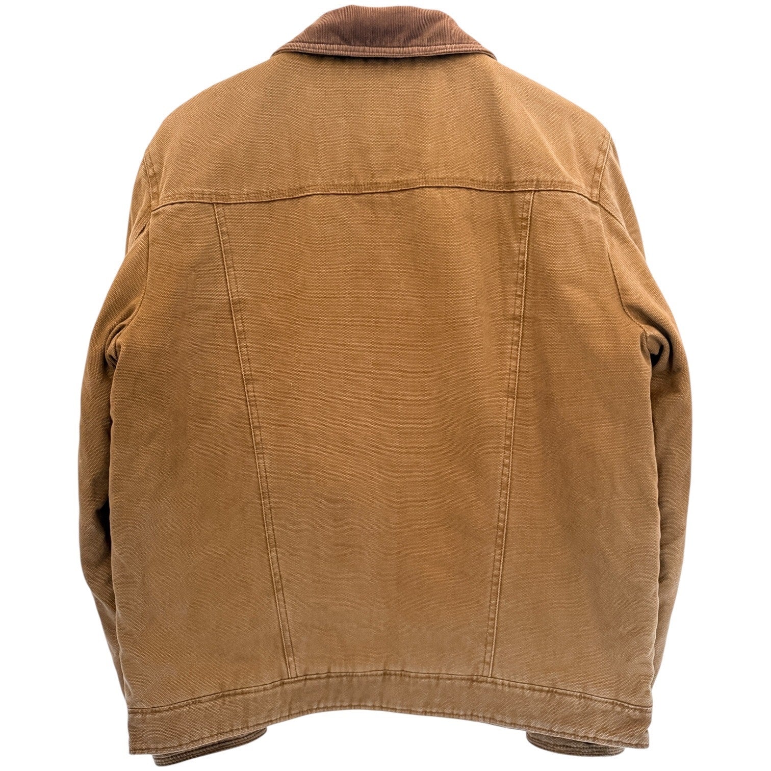 Levis Canvas Work Jacket Mens Medium Brown Full Zip Utility Chore Coat
