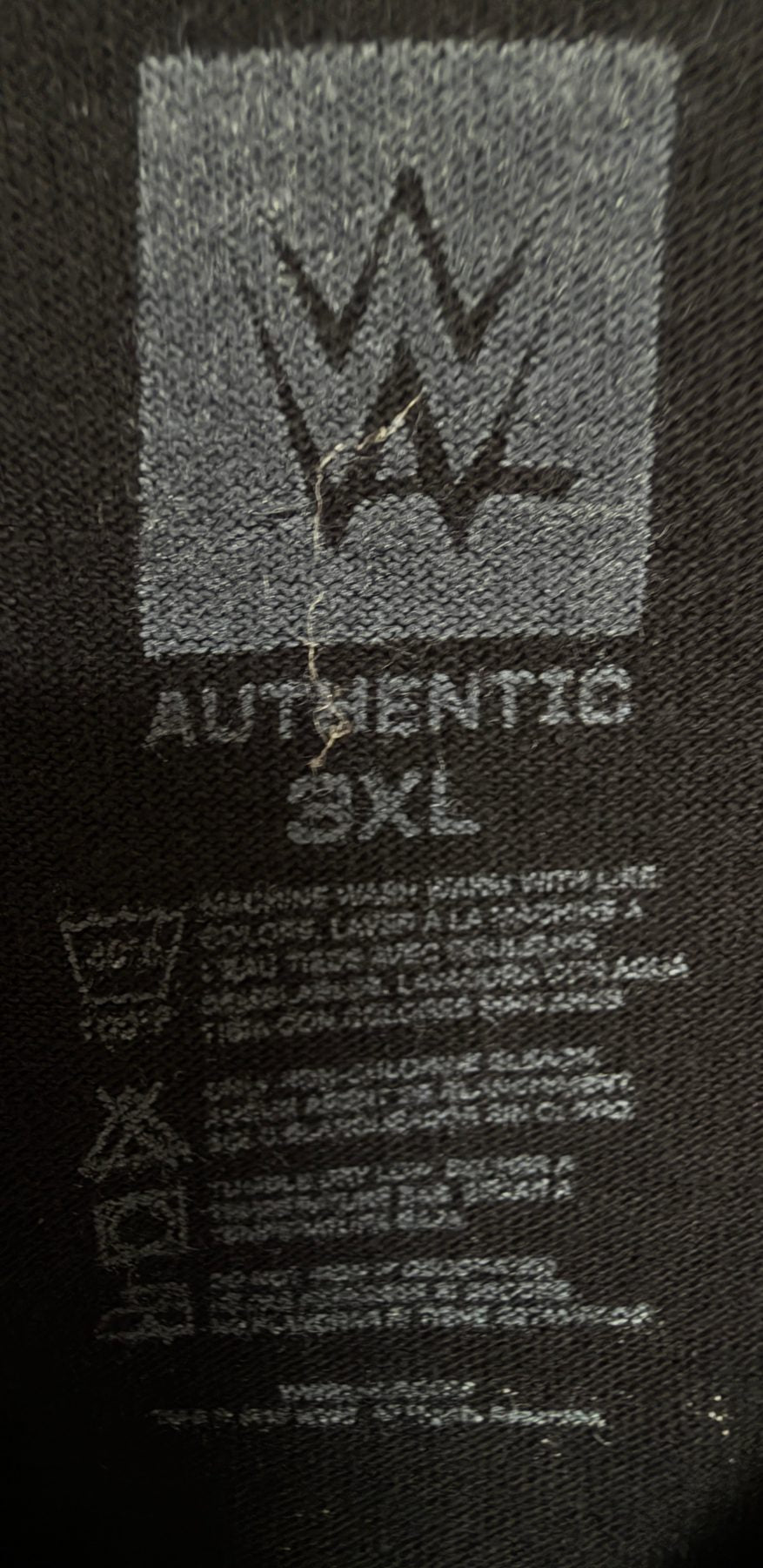 WWE Men's Black WWE Authentic Wear T-Shirt — brand label