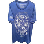 Salvage Supply Co. Men's Blue Crewneck T-Shirt — front view