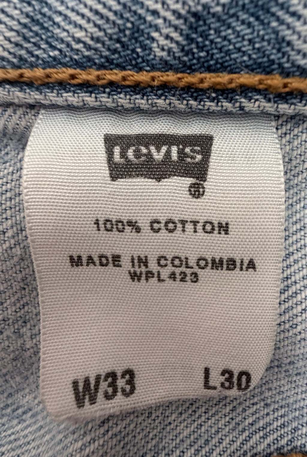 Levi's Men's Light Blue 501 Original Fit Jeans — brand label
