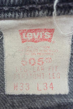 Levi's Women's Black 505 Regular Fit Straight Leg Shorts — brand label