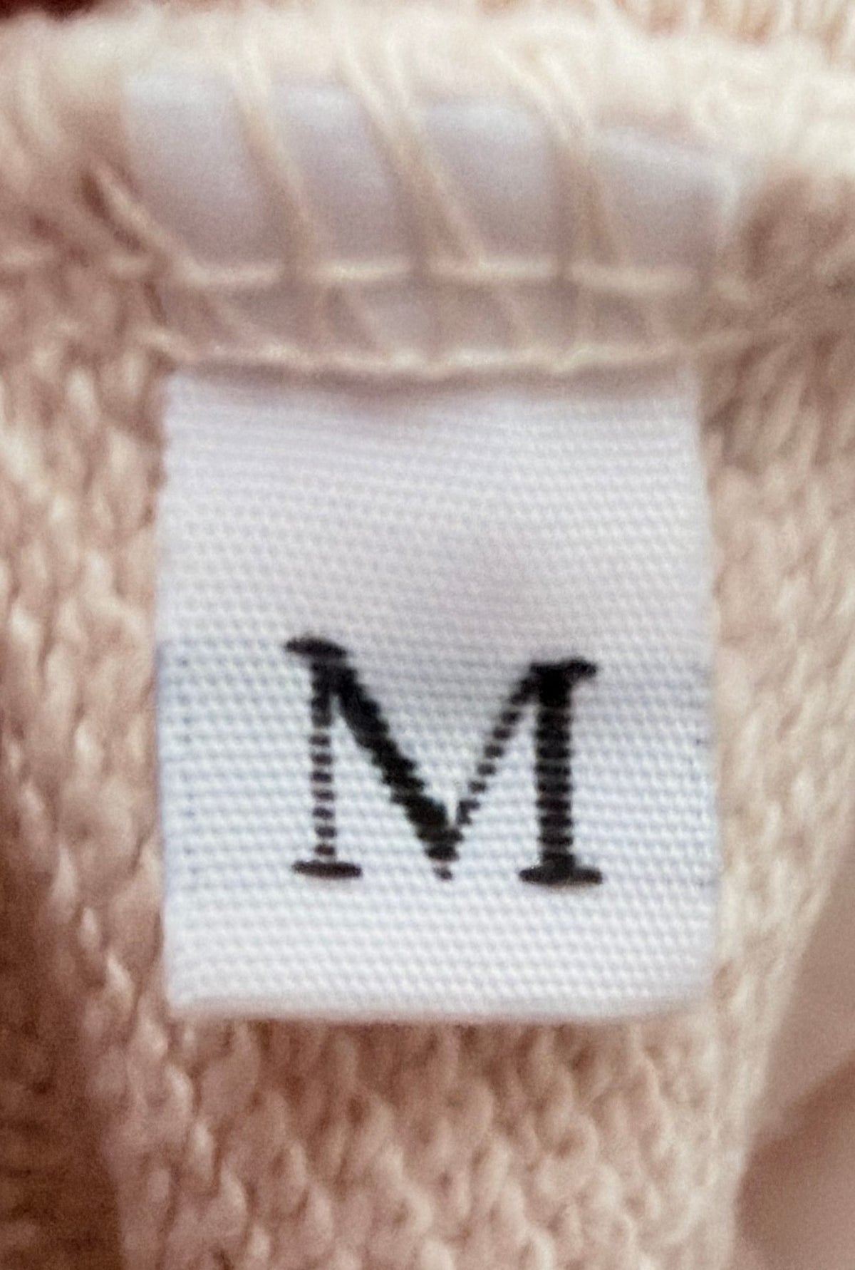 Lonely Ghost Men's Beige Fleece Oversized Hooded Hoodie — size tag