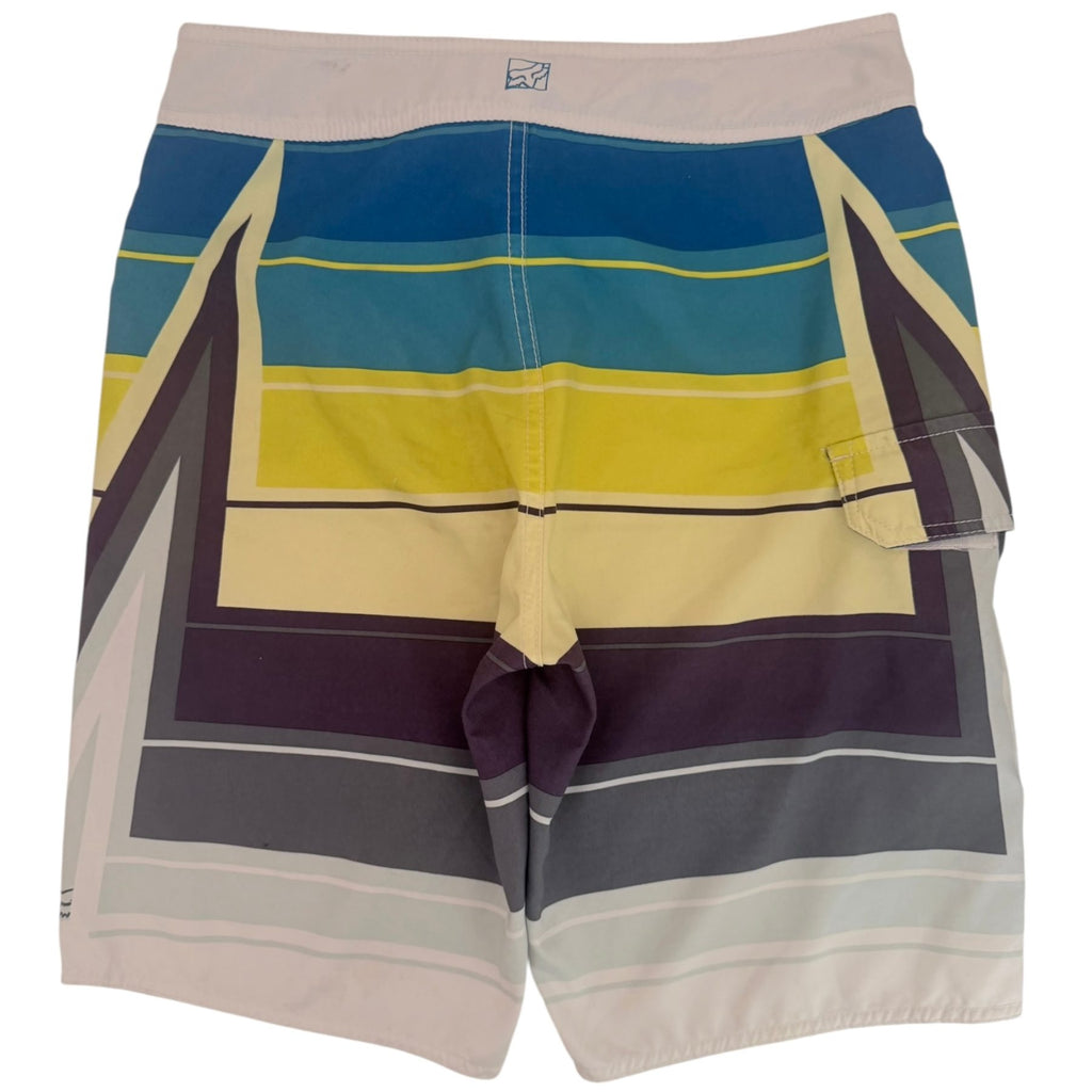 Fox Men's Blue Striped Swimwear — back view