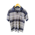 Polo Ralph Lauren Polo Shirt Mens Small Blue Gray Striped Classic Fit Pony Logo