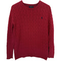 Polo Ralph Lauren Cable Knit Sweater Boys XL Red Cotton Pony Logo Classic