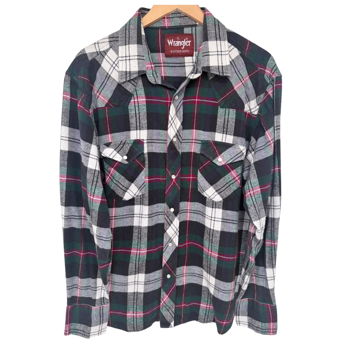 Wrangler Men's Green WESTERN SHIRTS Button-Up — front view